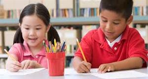 students writing 